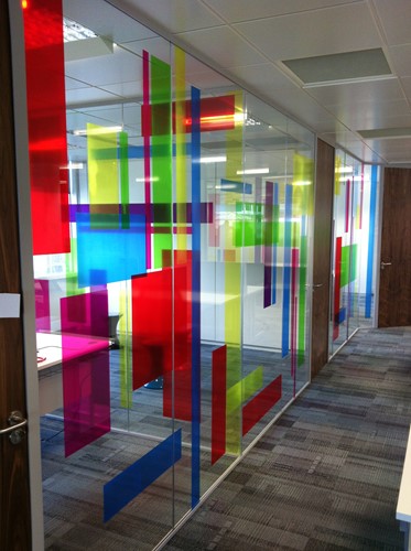 Transparent colour window film