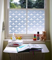 Pre-Cut White Printed Macchina Design - 500mm x 1m